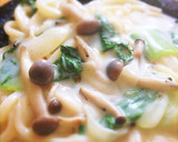 牛乳で！青梗菜とろとろクリーム煮うどん⁂作り方7写真