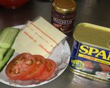 フランスパンでスパムサンド作り方3写真