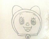 キャラ弁♪卵を焼かずに ドラミちゃん作り方1写真