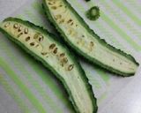 ゴーヤ豆腐たまごだけ*ゴーヤチャンプル作り方1写真
