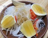 日向夏と新玉ねぎの変わりサラダ作り方4写真