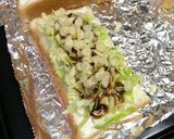 クリームチーズとキャベツのトースト作り方3写真