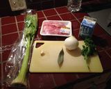 チキンのクリーム煮、ピラフ添え作り方1写真