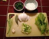 チキンのクリーム煮、ピラフ添え作り方2写真