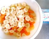 簡単デザート＊缶詰＆バナナ生クリーム和え作り方1写真