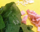 ほうれん草とベーコンのガーリックライス作り方1写真