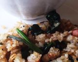 ほうれん草とベーコンのガーリックライス作り方5写真