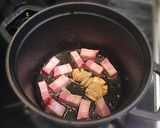 ストウブ*グリーンピースとベーコンの蒸焼作り方3写真