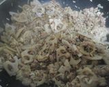 れんこん＆茸＆ひき肉の混ぜご飯作り方4写真