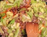 簡単すぎっ！春キャベツの甘辛ひき肉丼作り方4写真