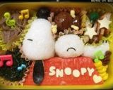 屋根の上スヌーピー①キャラ弁・遠足作り方4写真