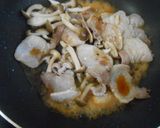 豚ばら肉としめじ炒め・のせご飯作り方8写真
