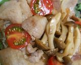 豚ばら肉としめじ炒め・のせご飯作り方13写真