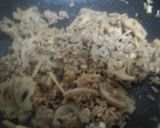 れんこん＆茸＆ひき肉の混ぜご飯作り方5写真