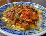 残り物も美味しく食べよう♪豚キムチ冷麺作り方7写真