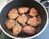 しそ香る♪豚の照り焼きハンバーグ♪作り方6写真