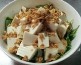 簡単♪水菜と豆腐と新玉ねぎのサラダ作り方4写真