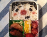 簡単かわいいお弁当 〜日の丸顔弁当作り方1写真