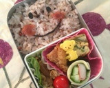 簡単かわいいお弁当 〜日の丸顔弁当作り方3写真