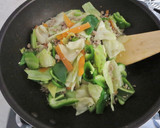 中華風肉味噌そぼろあんの野菜炒め作り方6写真