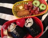 簡単かわいいお弁当 〜顔おにぎり作り方4写真