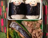 簡単かわいいお弁当 〜顔おにぎり作り方5写真