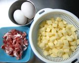じゃがいも＆豚肉☆オープンオムレツ作り方1写真