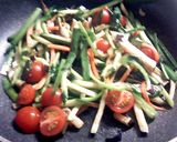 カリカリお揚げと夏野菜ソテーの冷麺作り方3写真