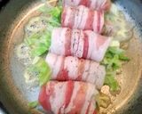 キャベツの豚バラ巻きdeウスターマヨ炒め作り方7写真