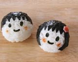 簡単キャラ弁☆女の子と男の子のおにぎり作り方4写真