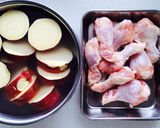手羽元とさつまいもの煮物☆活力鍋で作り方1写真