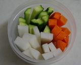 北海道の味☆めんみで野菜漬け♪作り方1写真