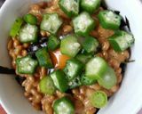 簡単★朝食★ランチ★おくら納豆丼作り方6写真