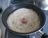 梅ともやしの冷麦作り方1写真