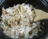 れんこん＆茸＆ひき肉の混ぜご飯作り方6写真