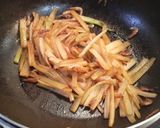 セロリと桜エビのきんぴら作り方3写真