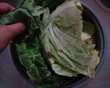 ｷｬﾍﾞﾂの外葉で無駄なくお好み焼き☆作り方2写真