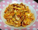 ガッつき！早うま豚キムチ丼♬作り方2写真