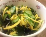 卵inで優しい酢物☆ワカメと胡瓜の酢の物作り方5写真