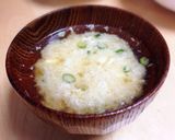 残り物卵白でやさしい味噌汁作り方4写真