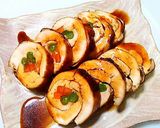鶏肉の野菜巻き♡和風チキンロール作り方12写真