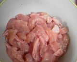 鶏胸肉とさやえんどうの炒め物作り方1写真