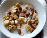 クレソンの温玉ナッツサラダ作り方1写真