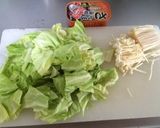 サンマ缶とキャベツのパスタ作り方1写真