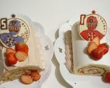 ｽｲｽﾛｰﾙで豪華ロールケーキ作り方4写真