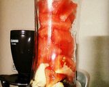 スイカとトマトのピンクスムージー作り方1写真