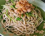 ツナと水菜の中華風ぶっかけ蕎麦作り方3写真