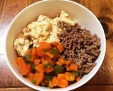 ヘルシー豆腐卵の3色丼作り方6写真