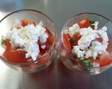 スプーンで食べるトマトのカプレーゼ作り方4写真