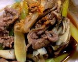 牛肉と舞茸のねぎすき煮作り方4写真